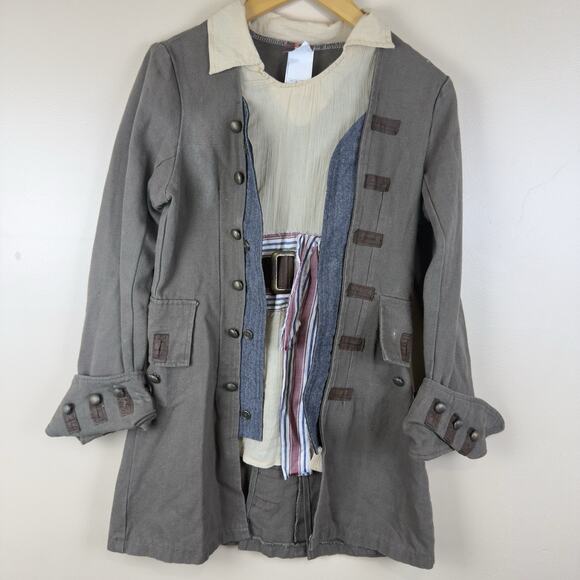 Disney Store Pirates of the Caribbean Captain Jack Sparrow Kids Jacket Size L - Picture 1 of 12
